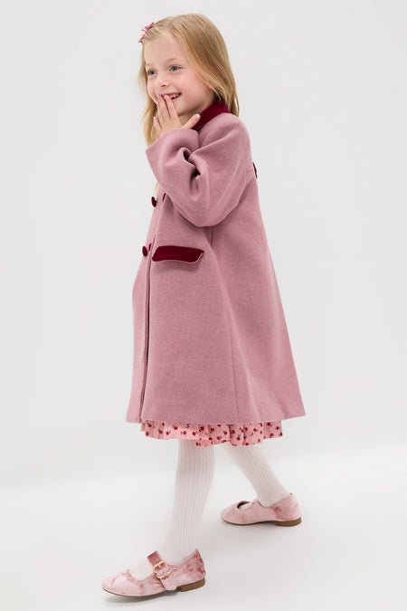 Dusty Pink Arrieta Girl Coat
