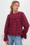 Wine Tirza Blouse