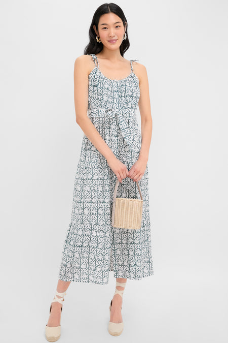 Etoile Vine Forest Organic India Button Front Sundress 2