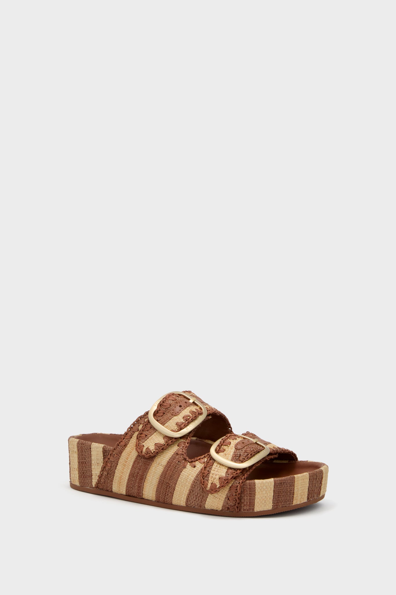 Brown Striped Theo Sandals