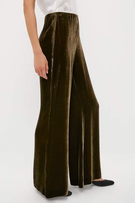 Olive Velvet Deja Pants