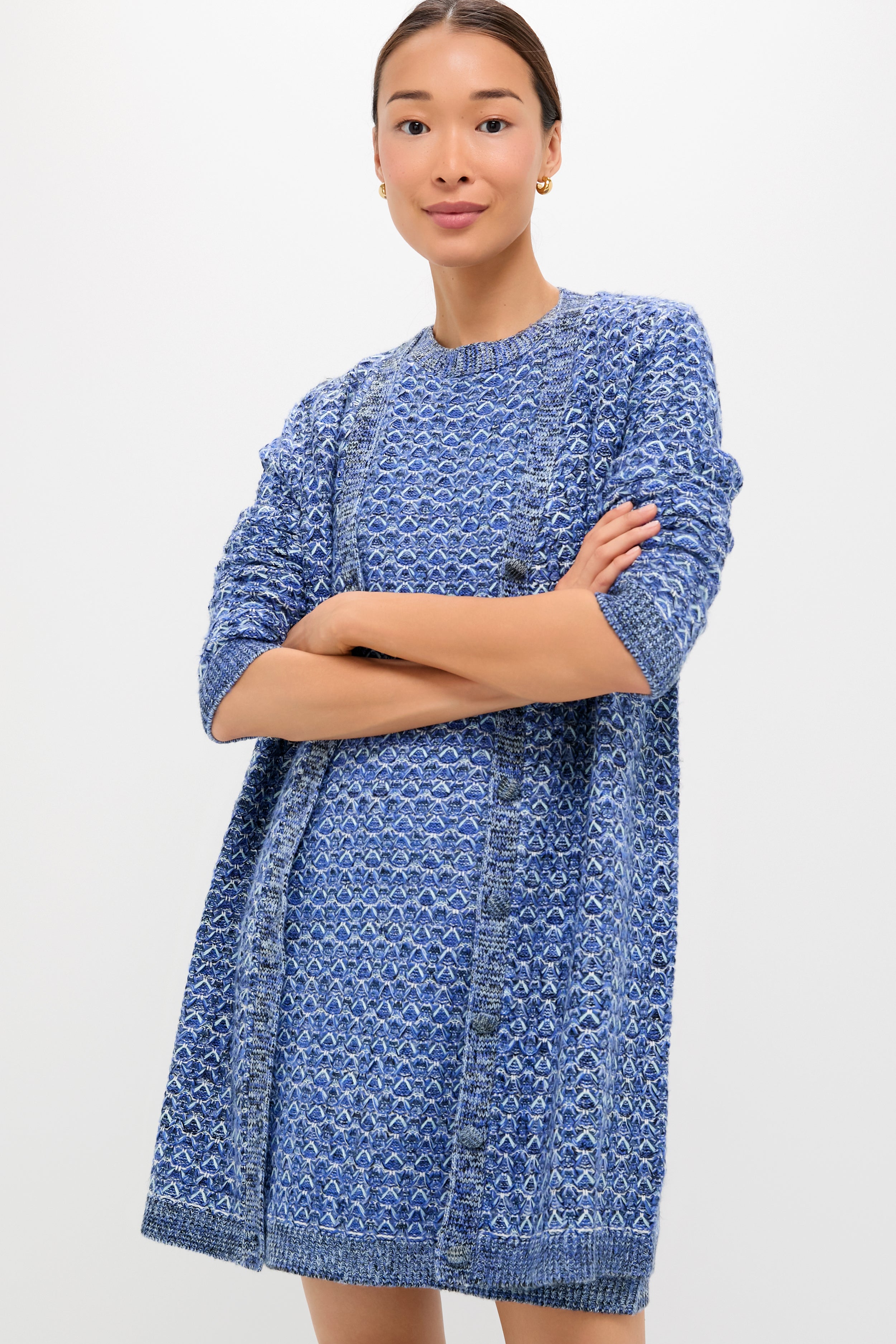 room306contemporary Lib kint Cardiganブルー Blue Knit Liv Cardigan | Tuckernuck