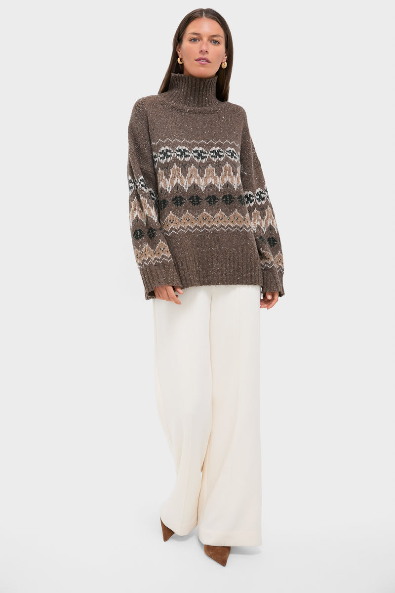 Oak Moss Fairisle Cecie Sweater