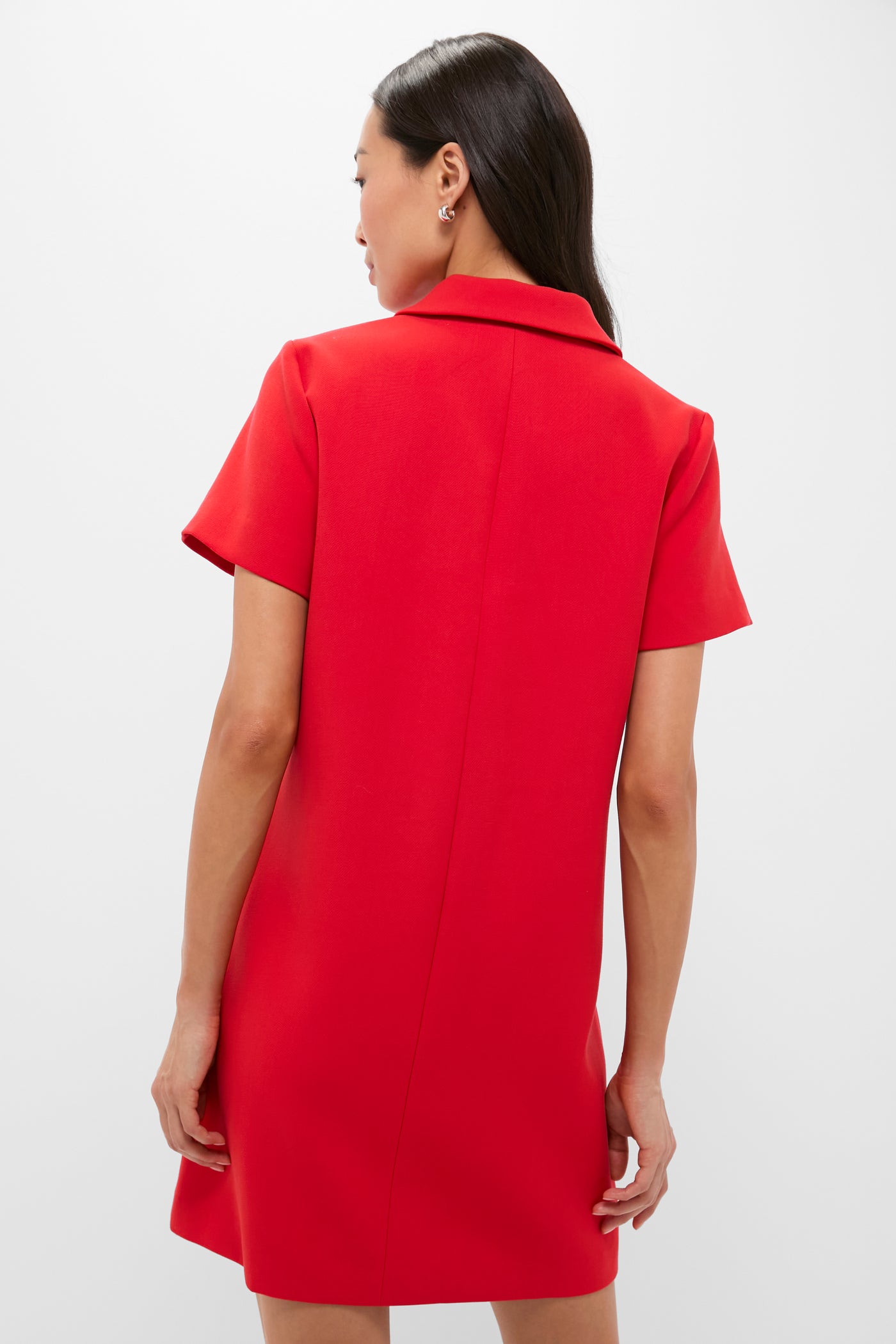 Red Crepe Helen Dress