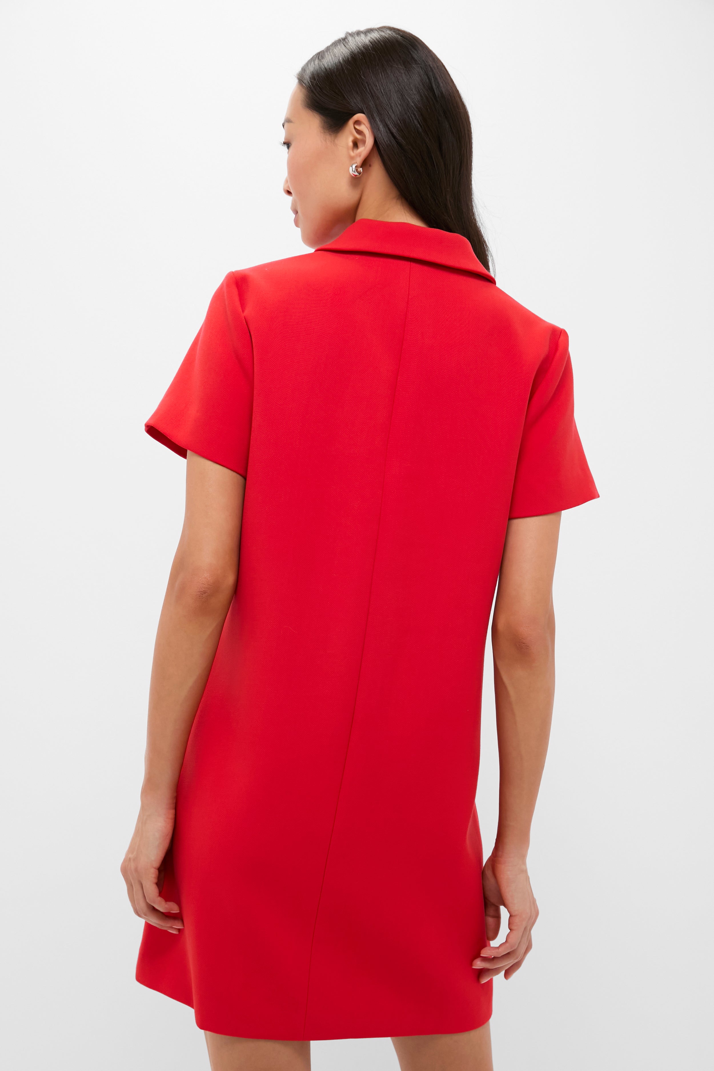 Red Crepe Helen Dress