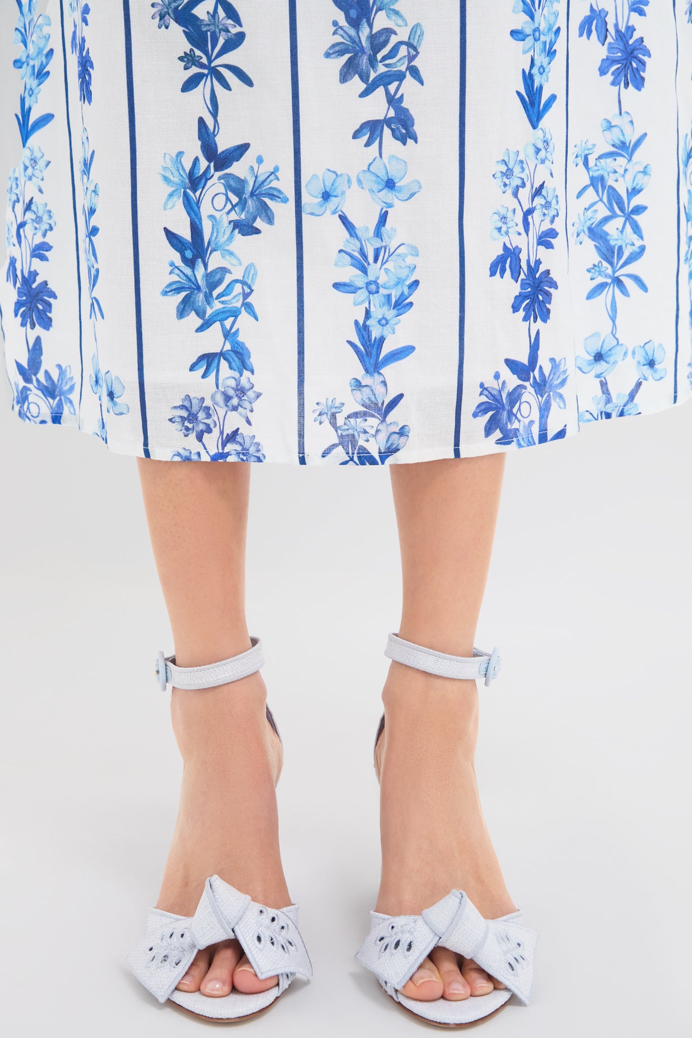 Serene Blue Maxi Clarita Embroidery 75 Heels