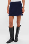 Navy Wool Meg Mini Skirt
