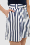 Navy and White Stripe Briggs Safari Short