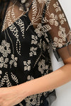 Brocade Floral The Cotillion Top