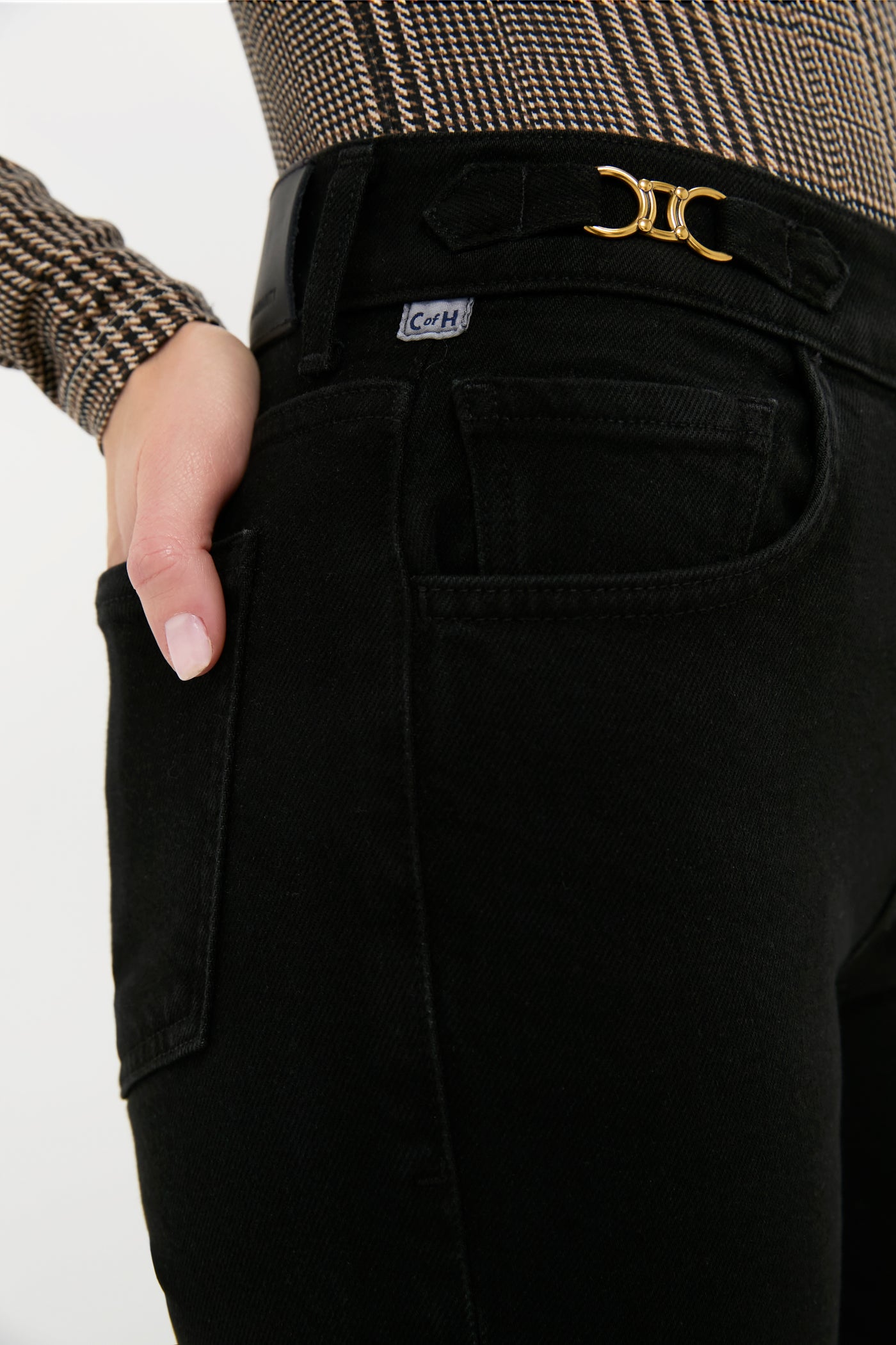 Rich Black Kimberly Flare with Horsebit