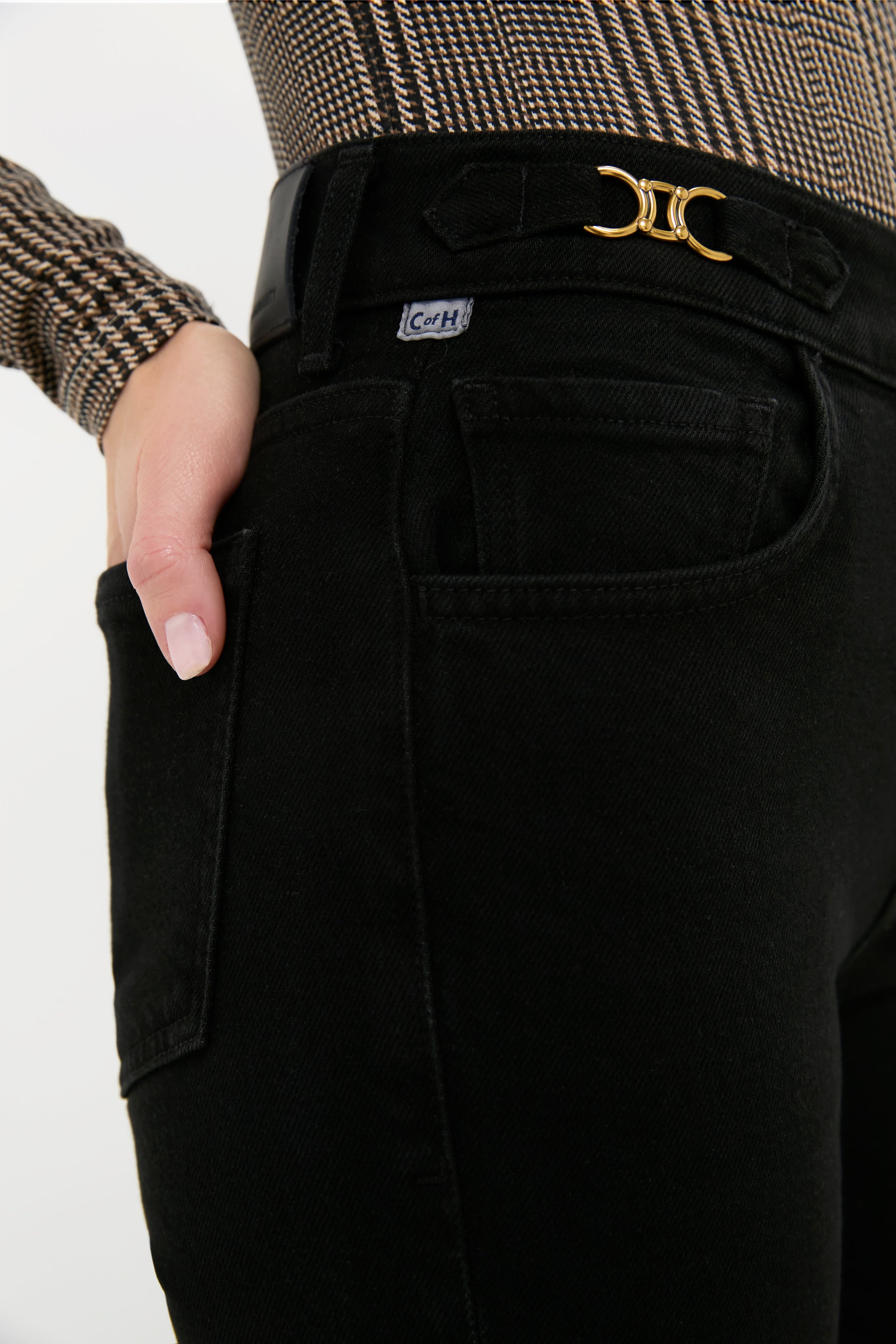 Rich Black Kimberly Flare with Horsebit