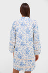 Forget Me Not Floral Cotton Linen Mini Maryse Caftan