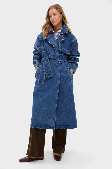 Denim Cillian Trench Coat