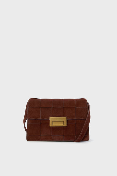 Espresso Suede Delphine Crossbody | Loeffler Randall