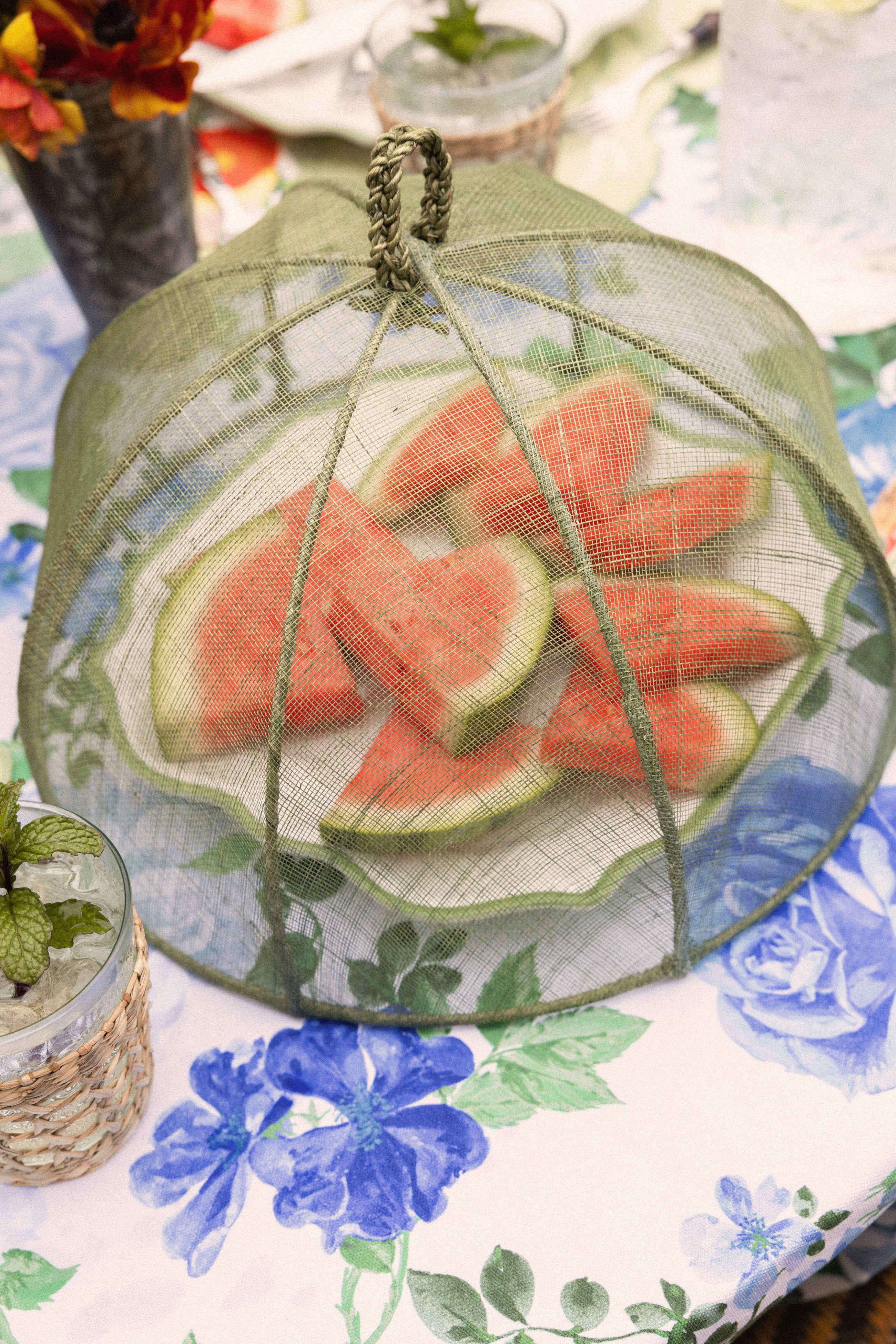 Rachel Pale Green Round Food Covers