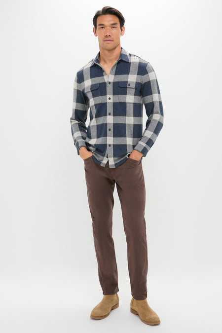 Navy Cloud Plaid Legend Sweater Shirt