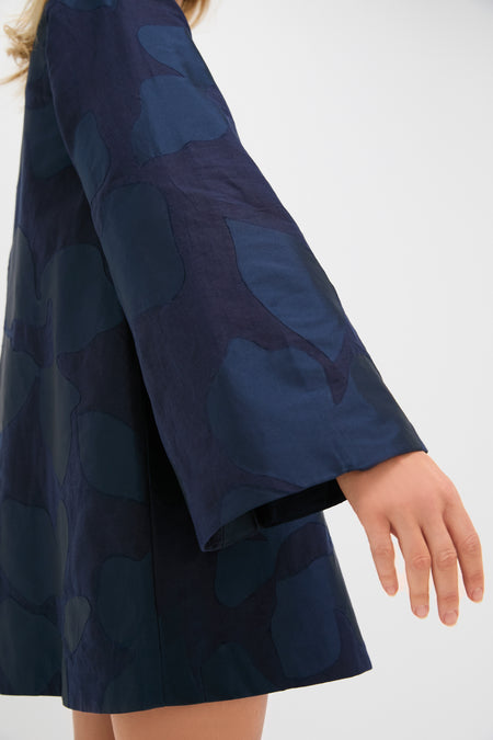 Midnight Blue Flare Flora Dress