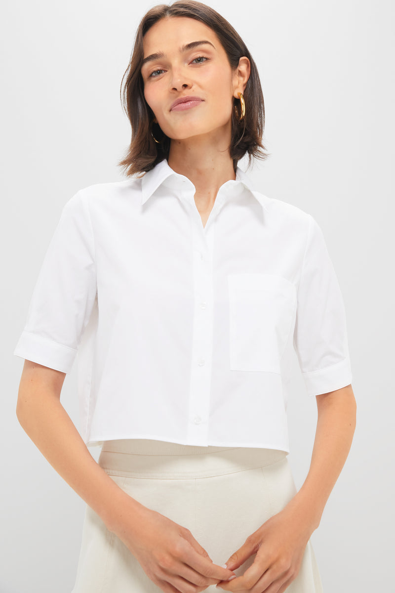 White Short Lived Button Down