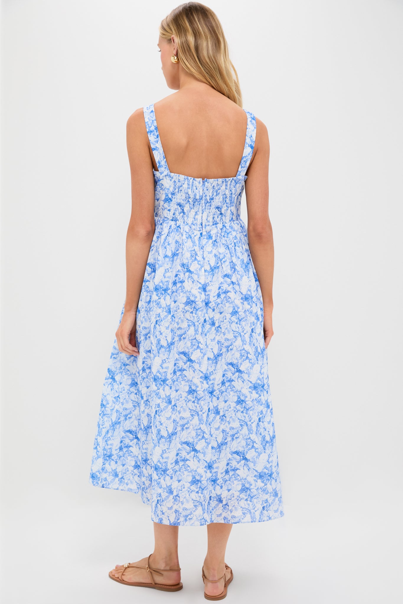 Blue Watercolor Annette Midi Dress | Hyacinth House