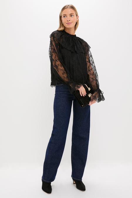 Black Casandra Lace Blouse