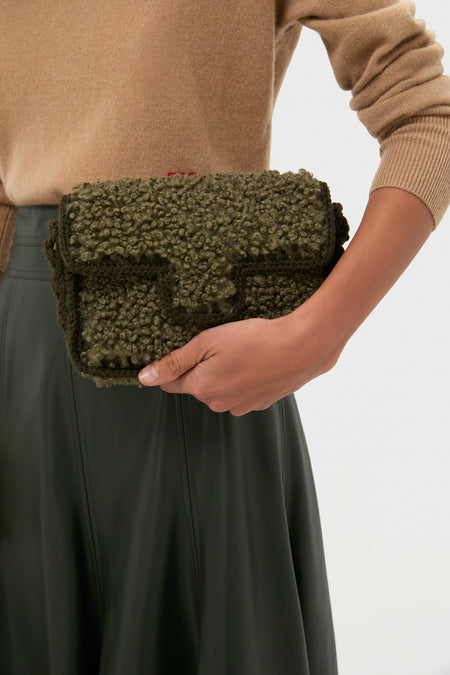 Green Sherpa Crossbody