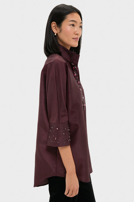 Winetasting Embellished Willow Blouse