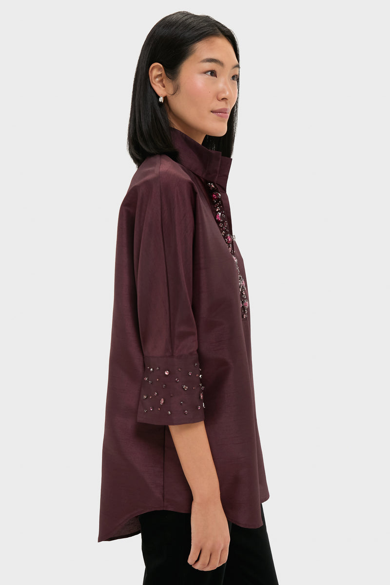 Winetasting Embellished Willow Blouse