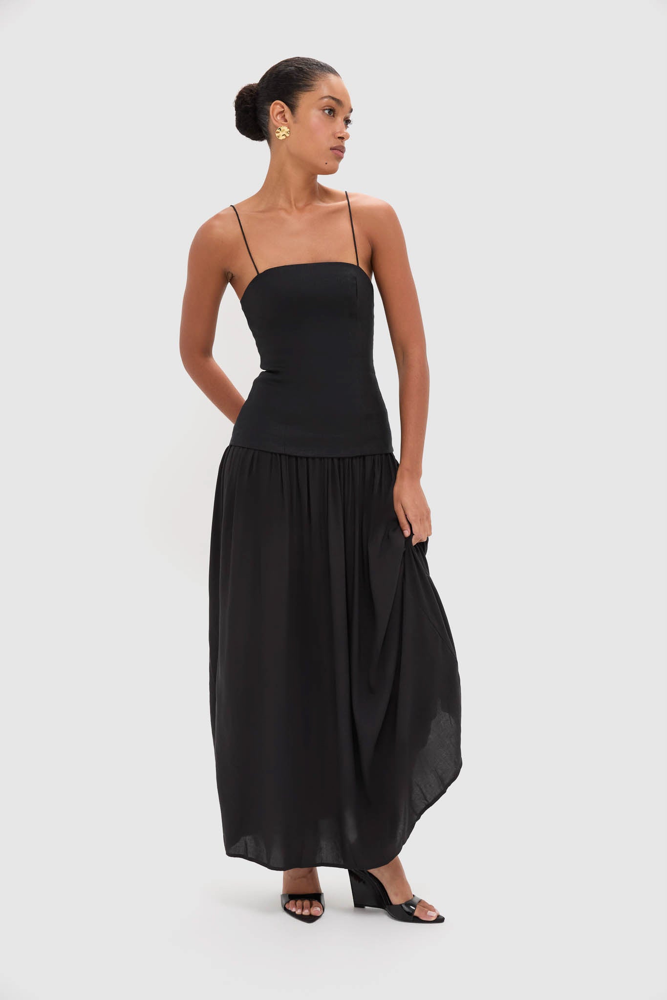 Black Lenise Maxi Dress | FAITHFULL THE BRAND