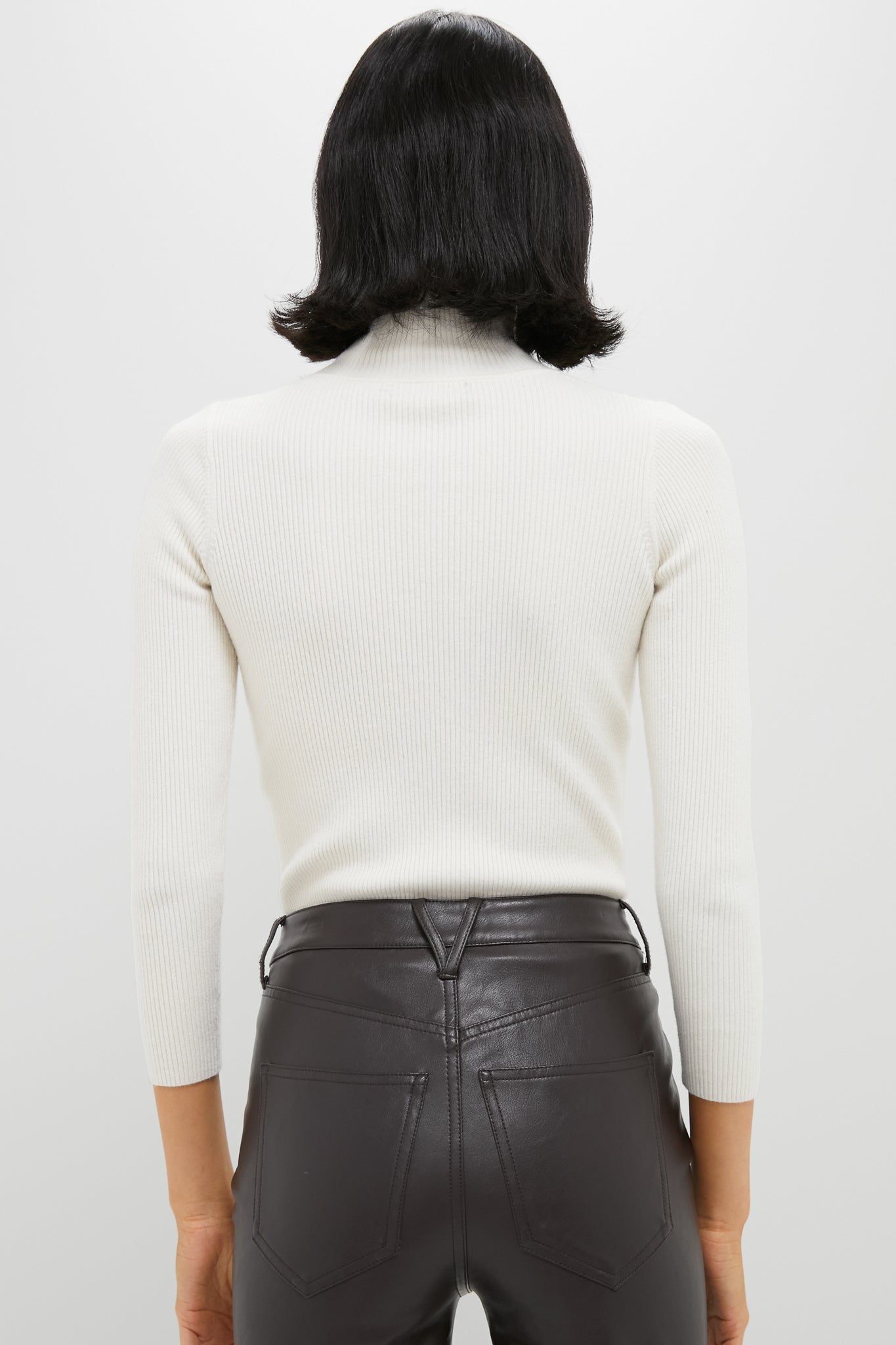 Winter White Arlo Ribbed Turtleneck | Tuckernuck