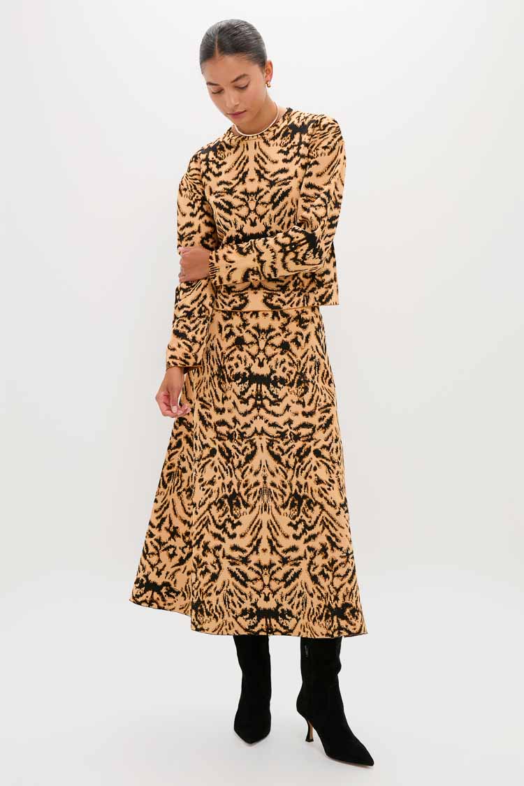 Bengal Lani Jacquard Knit Skirt