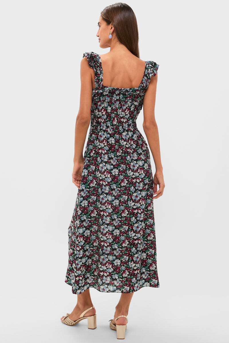 Peonia Print Amalie Midi Dress