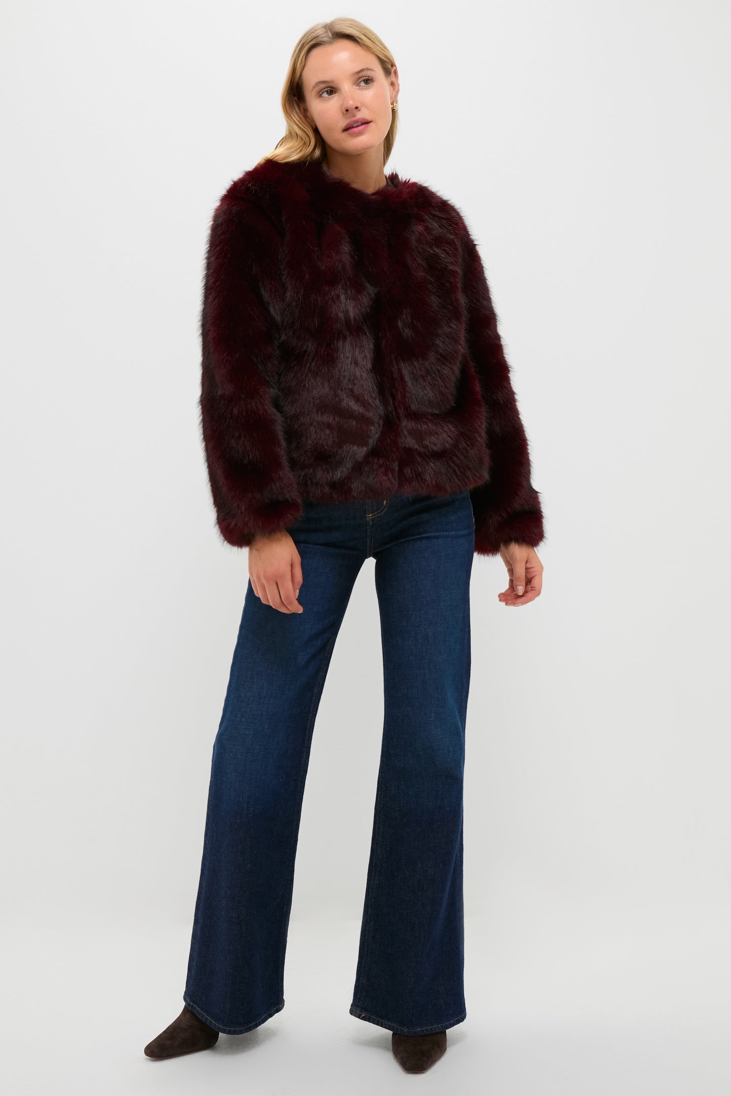 Merlot Faux Fur Bruno Jacket