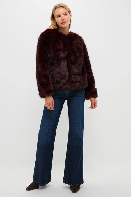Merlot Faux Fur Bruno Jacket