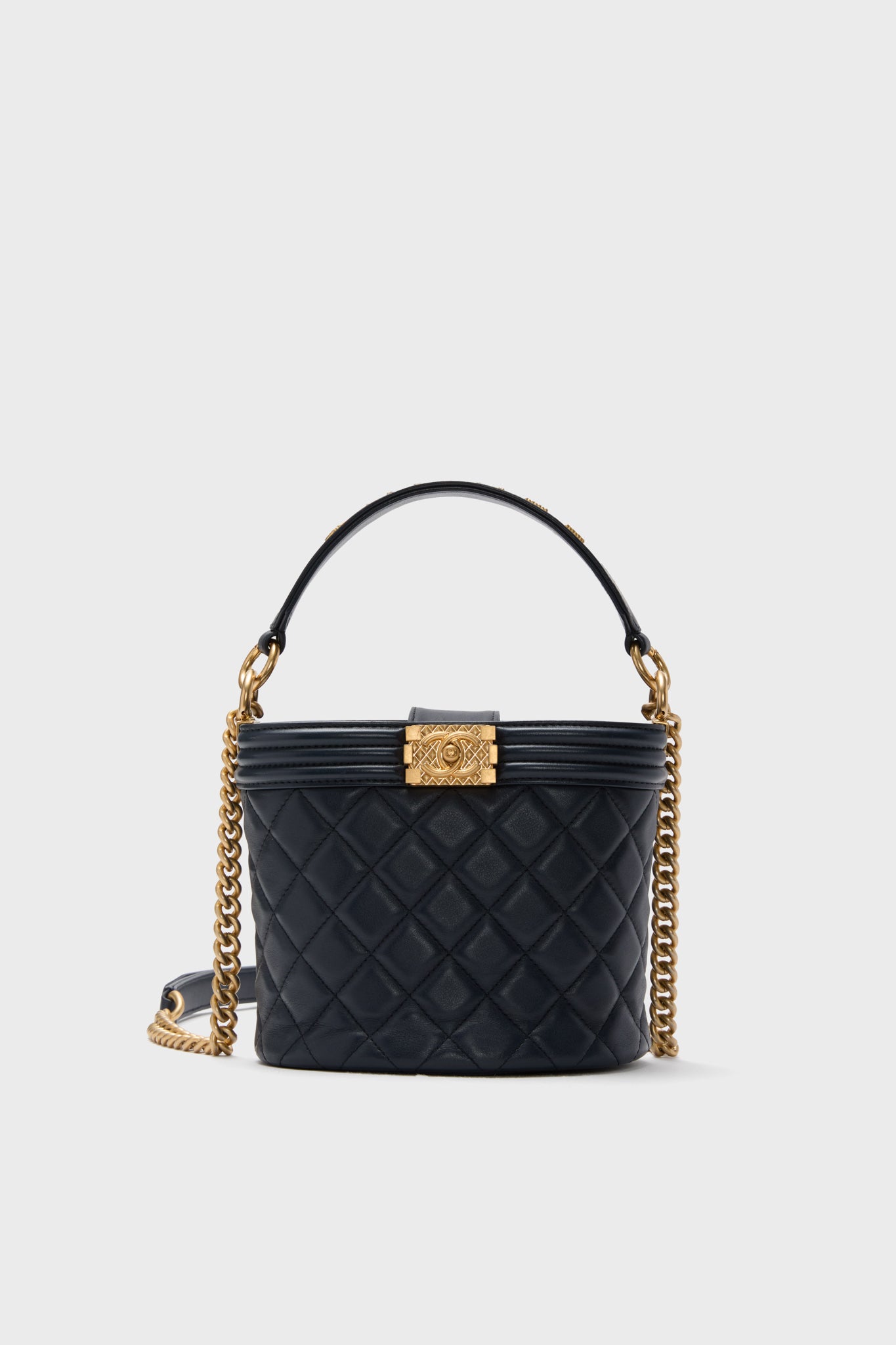 CHANEL Navy Boy Bucket Bag