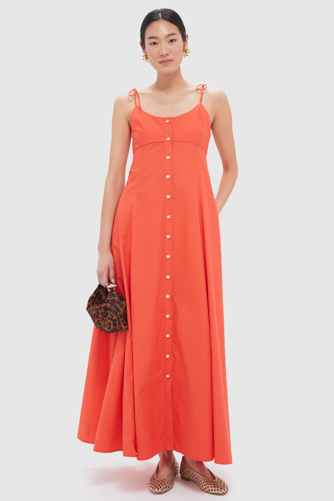 Gold Team Spirit Cascade Petal Earrings