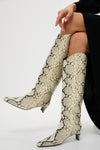 White Snake Western Wally Boot
