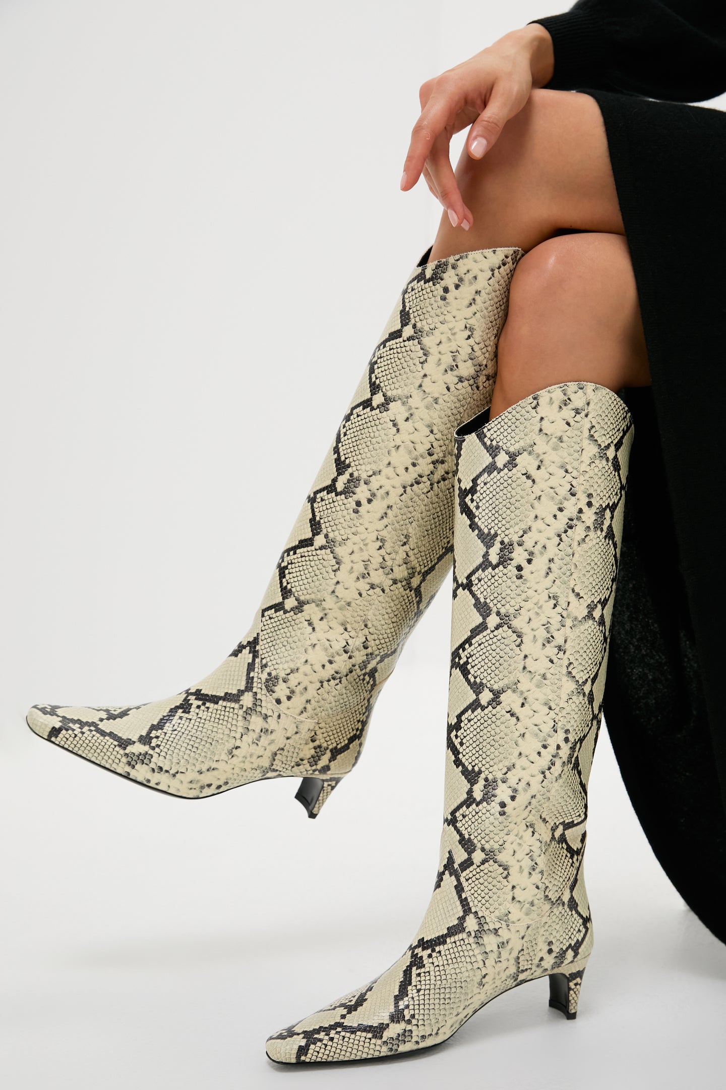 White Snake Western Wally Boot