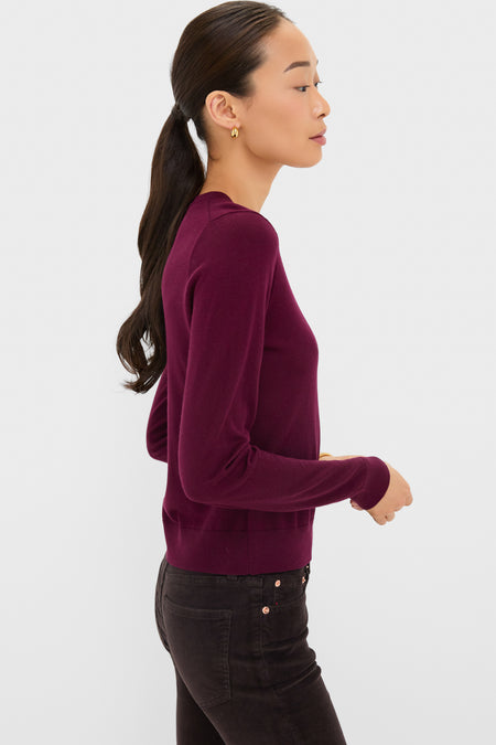 Winetasting Cashmere Silk Long Sleeve Katie Tee
