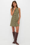 Burnt Olive Chino Rhoda Mini Dress