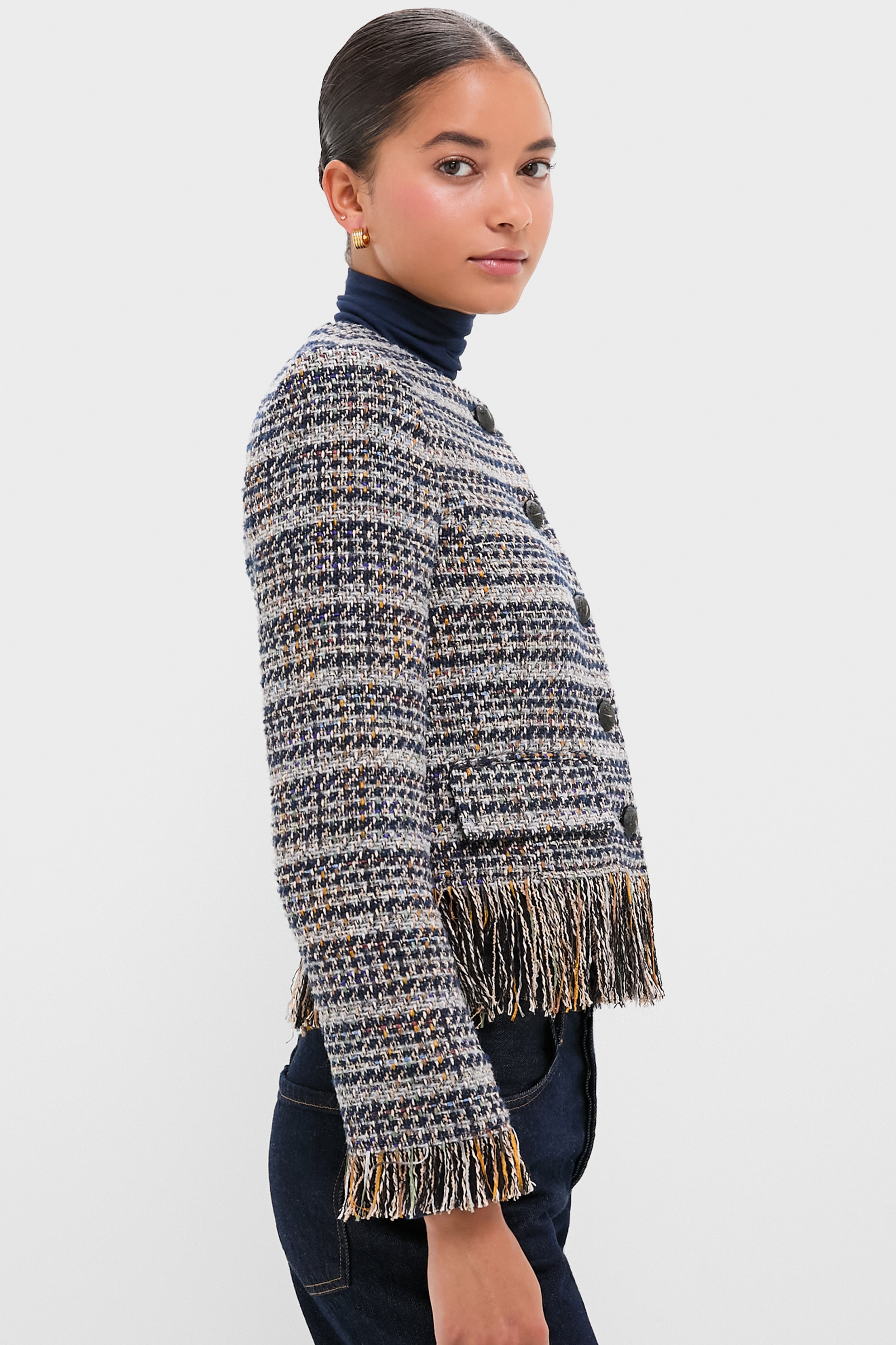 Navy Multi Lyons Jacket | Veronica Beard