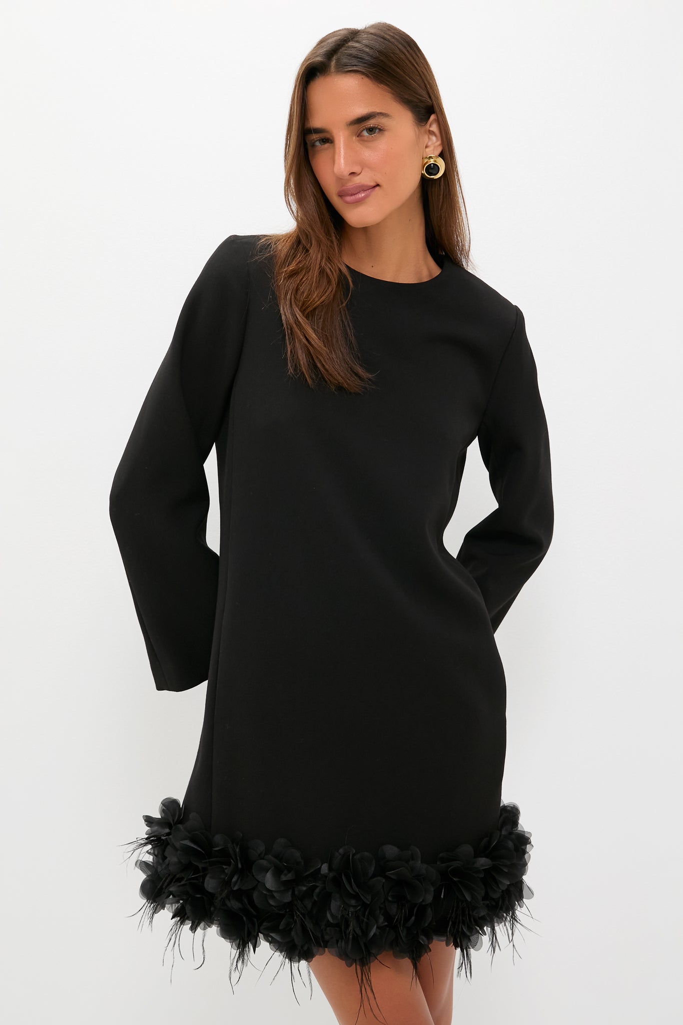 Organza and Feather Trim Dalia Dress