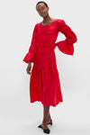 Red Scarlet Sybil Silk Dress