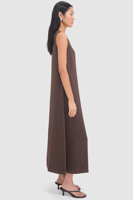 Chocolate Canossa Dress