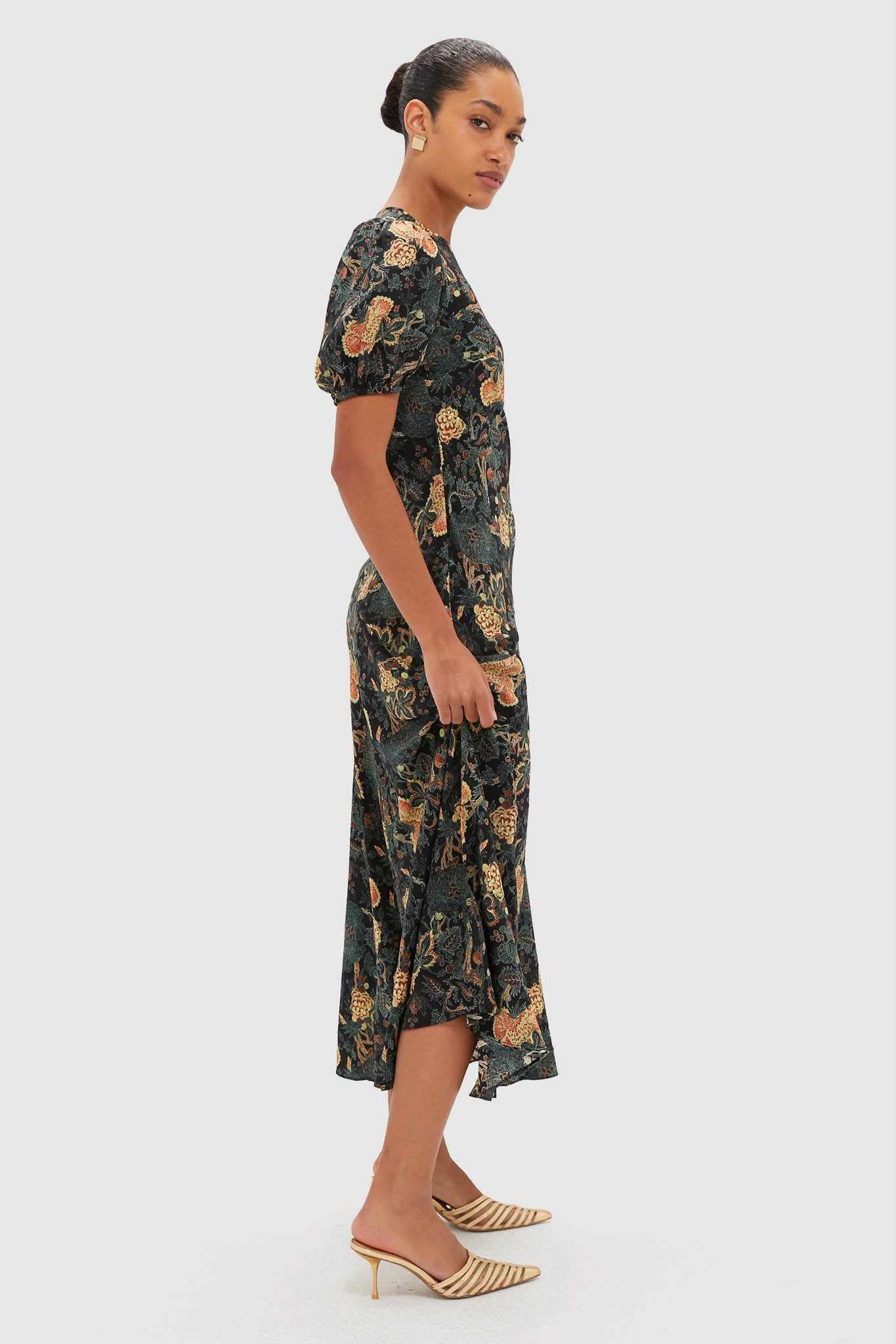 ulla johnson nuit ines puff sleeve midi dress Nuit Ines Puff Sleeve Midi Dress