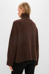 Chocolate Boucle Hannah Turtleneck Sweater