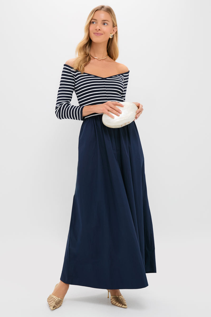 Navy Stripe Clea Dress