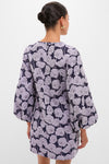 Lilac & Navy Floral Jacquard Janie Mini Dress
