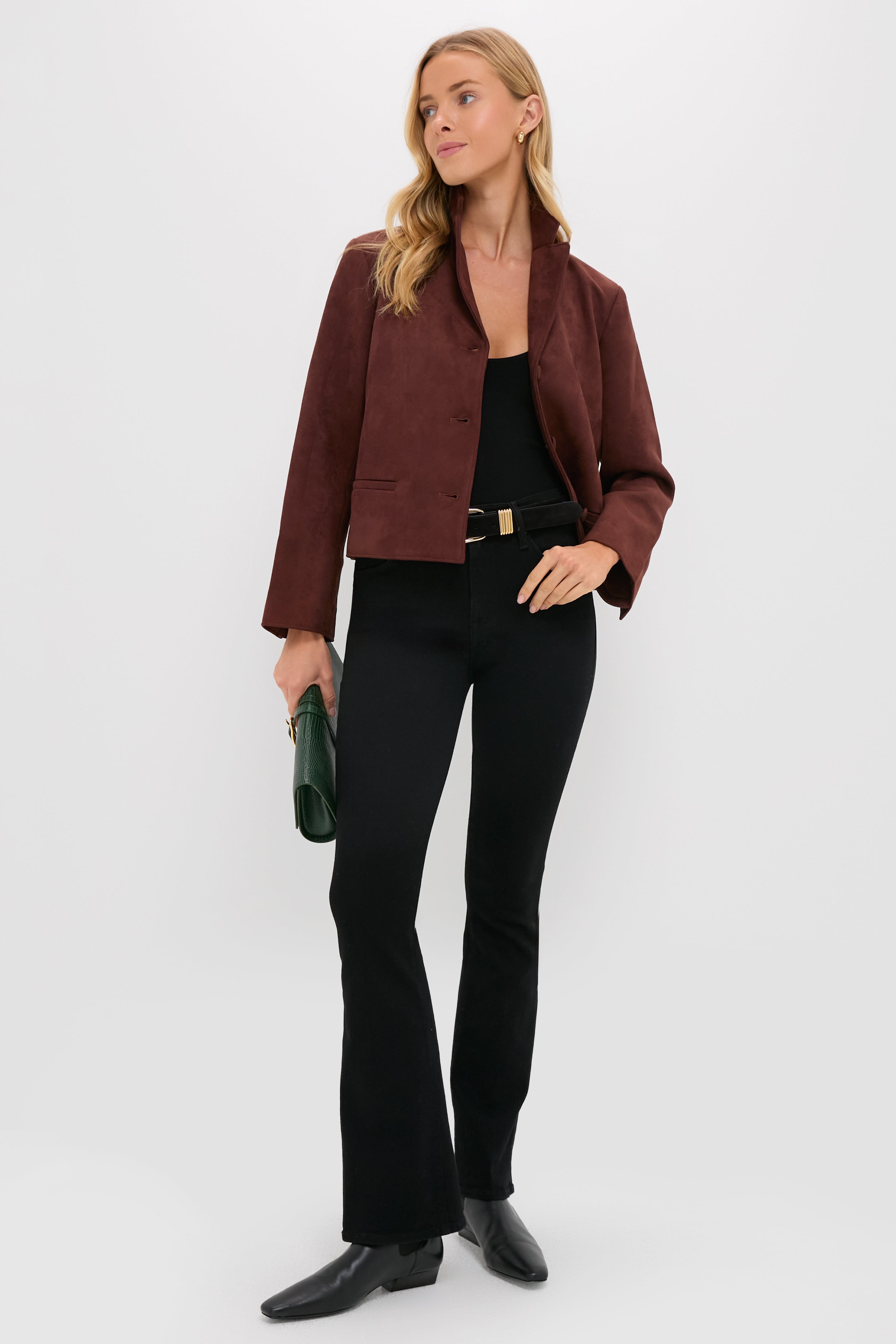 Deep Mocha Vegan Suede Zaria Jacket | Tuckernuck