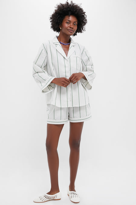 Mondego Stripe Seersucker Reya Top