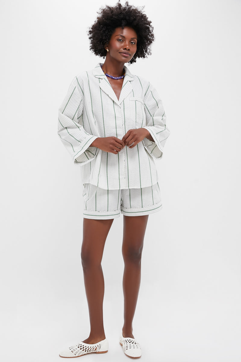 Mondego Stripe Seersucker Reya Top